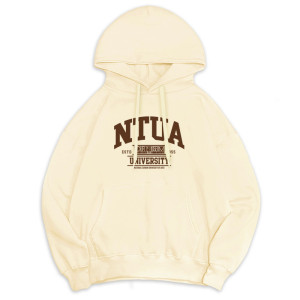 NTUA冬日輕甜系落肩帽T(建築款)_奶霜白
